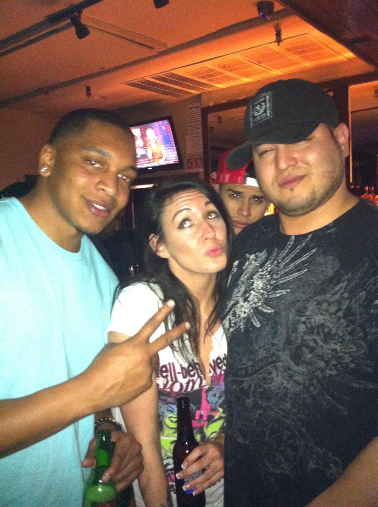 Cixx with friends during a lively night at the club